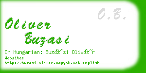 oliver buzasi business card